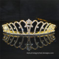 2017 Gold Wedding Rhinestone High Pageant Crowns para venda